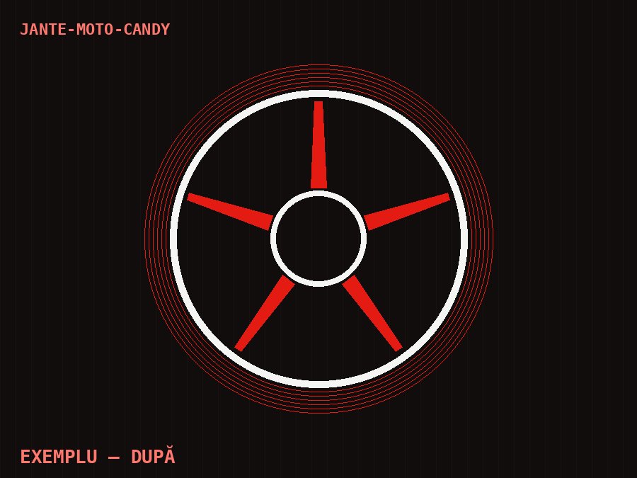 Jantă moto — vopsea Candy — după